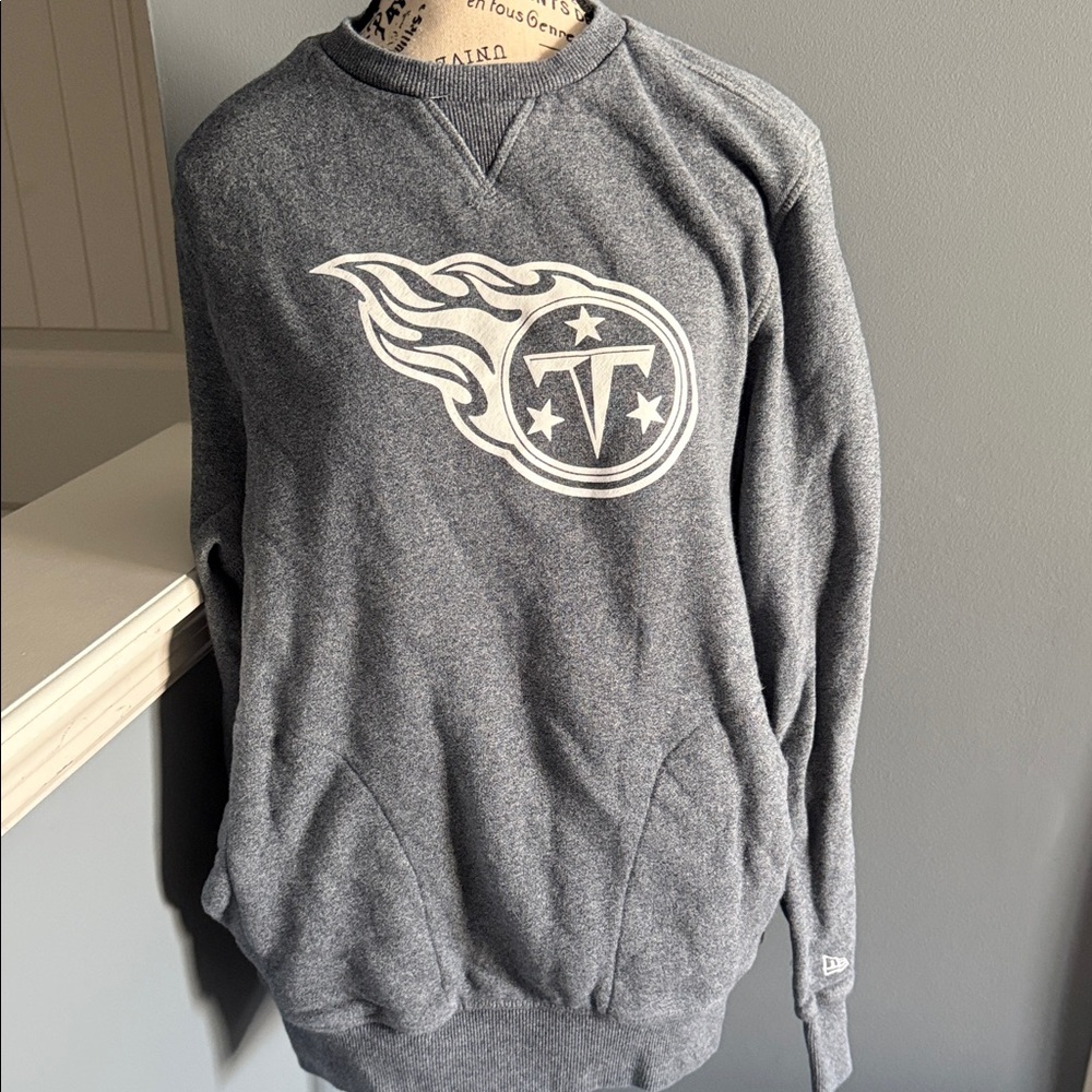 New Era Charcoal Titans Crewneck Sweater